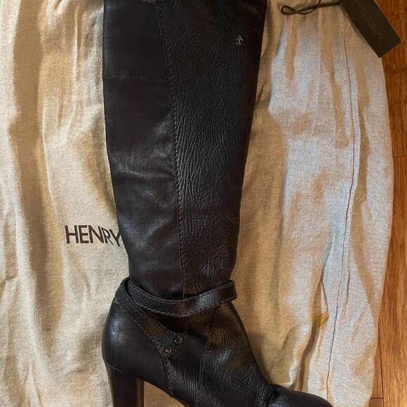 Henry Beguelin Italian Leather Tall Boots | Handcrafted | Brown High Heel Sz 40 - Picture 5 of 12